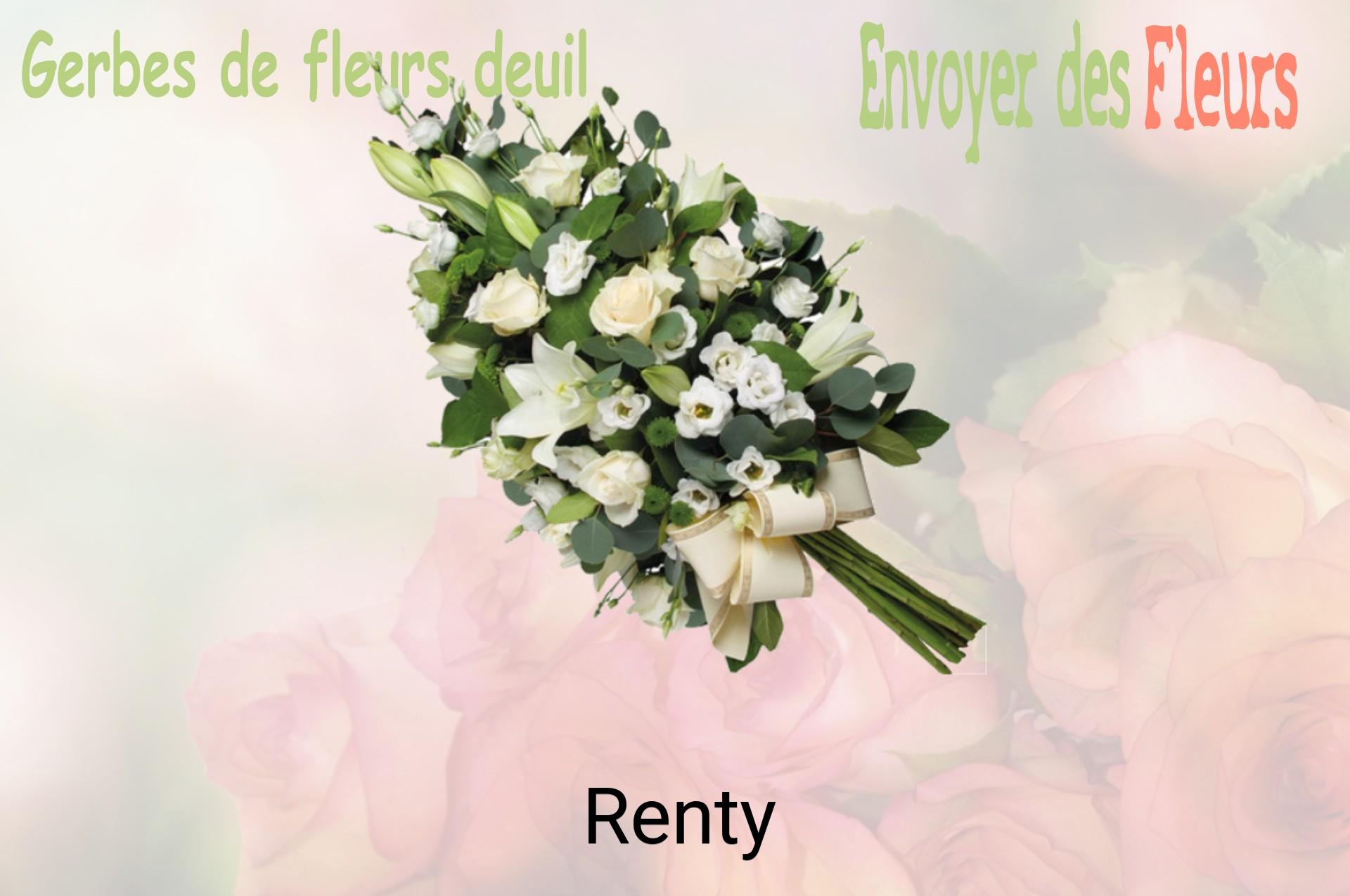 Gerbe de fleurs de deuil livrée à Renty